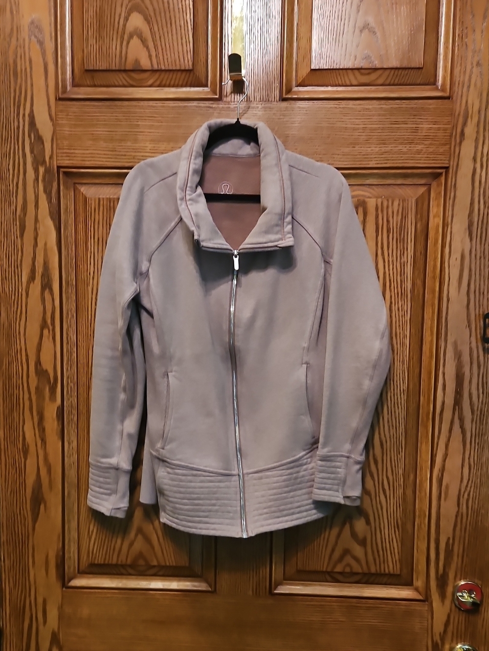 lululemon athletica Women’s Light Taupe Zip Bomber Jacket